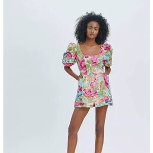 Love The Label Ramona Mini Dress Cotton Floral Print M